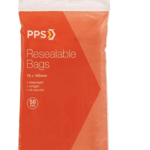PPS 75x100mm Resealable bags - 50pk
