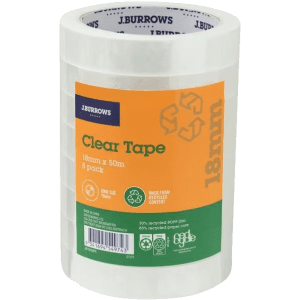Clear Tape 18x50m - 8 pk