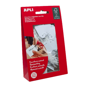 Apli Tags 07011 Strung Tickets 22 x 35mm White - 100 pk