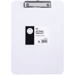 Keji Clipboard A4 Clear Plastic