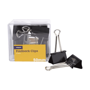 J.Burrows 50mm Foldback Clips - 12 pk