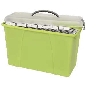 Crystalfile Carry Case Foolscap Clear and Lime