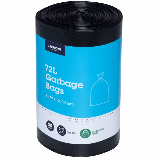72L Starseal Garbage Bags 50 Pack