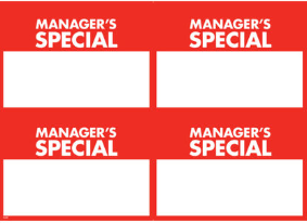 Manager's Special - Ticket - A6 4up (landscape)