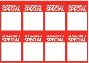 Manager's Special - Ticket - A7 8up