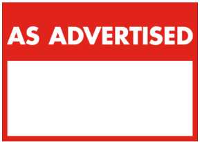 As Advertised Ticket - A4 1up(landscape)