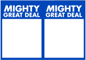Mighty Great Deal Ticket - A5 2up (portrait)
