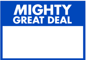 Mighty Great Deal Ticket - A4 1up (landscape)