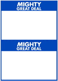 Mighty Great Deal Ticket - A5 2up (landscape)