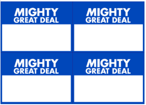 Mighty Great Deal Ticket - A6 4up (landscape)